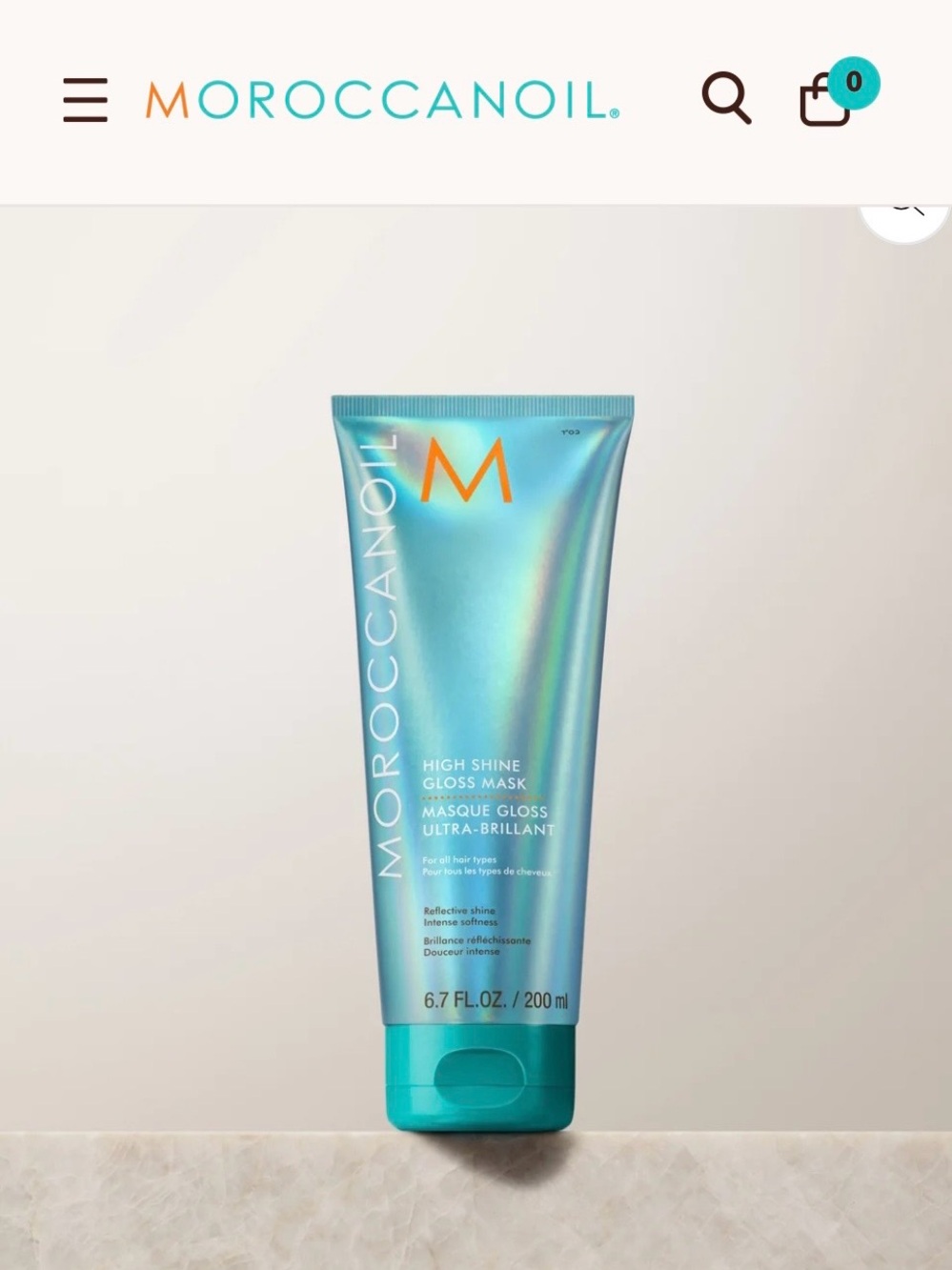 Moroccanoil High Shine Gloss mask for all hair types NIB